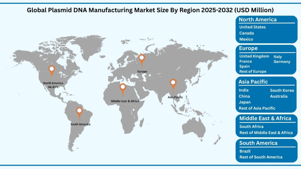 Global Plasmid DNA Manufacturing Market, By Region